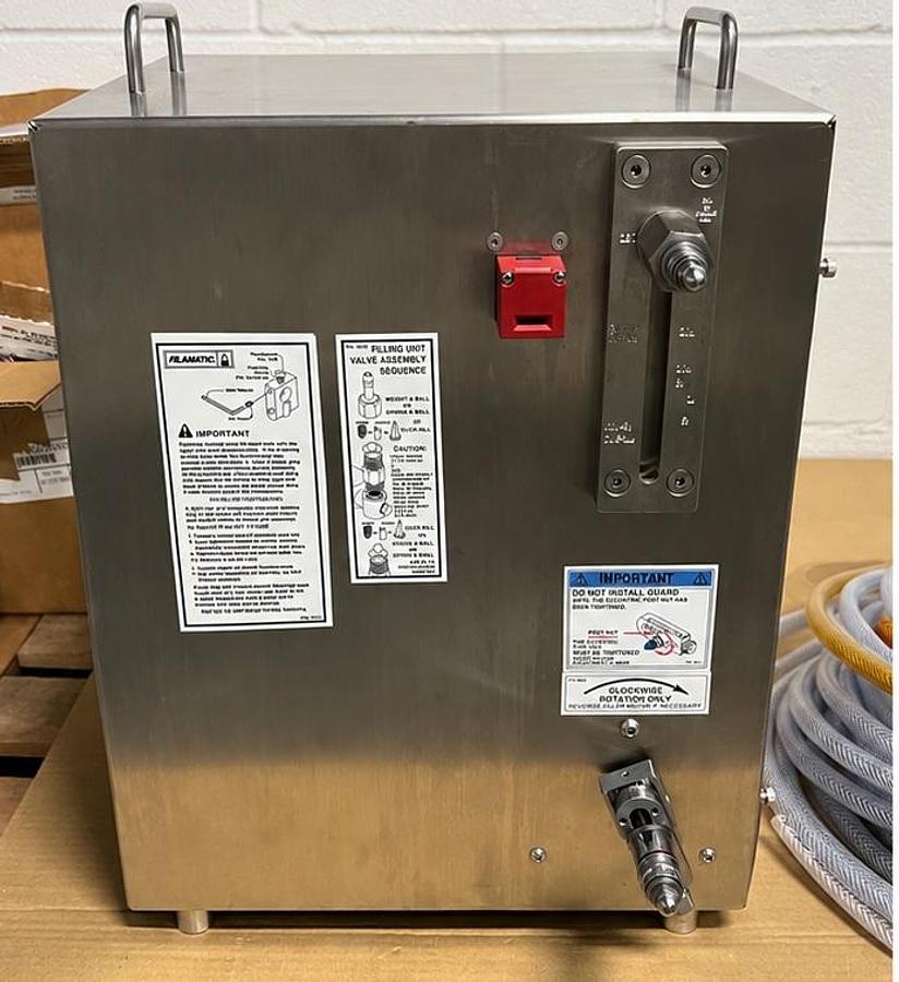 Used Filamatic DAB-5 Tabletop Dual Head Piston Filler
