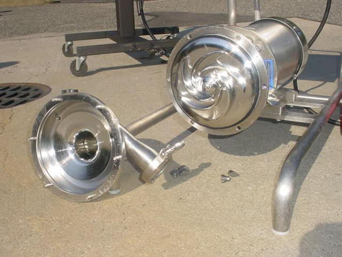 Used Alfa Laval  “Lkh” Stainless Steel Sanitary Centrifugal Pump, Wash Down Motor