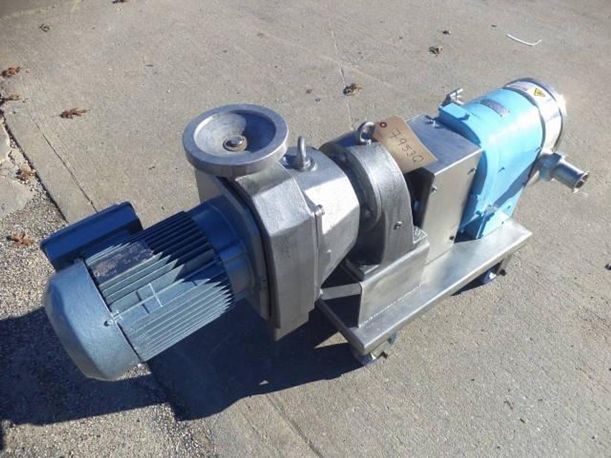Used Tri-Clover PR60 2 In. X 2 In. Positive Displacement Pump, Variable Speed