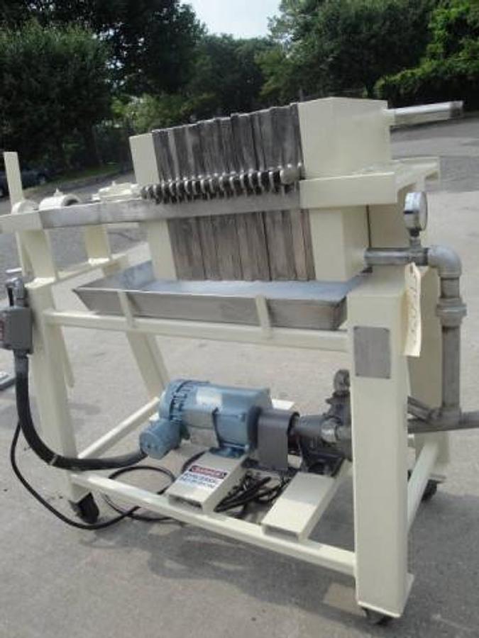 Used STAR 12″ X 12″” SS FILTER PRESS, 18 Disc