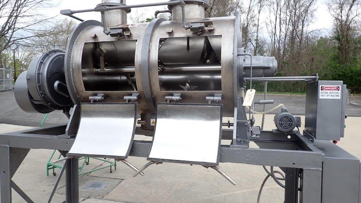 Used Littleford FKM-600-D Stainless Steel Plow Mixer, Liquid Injection