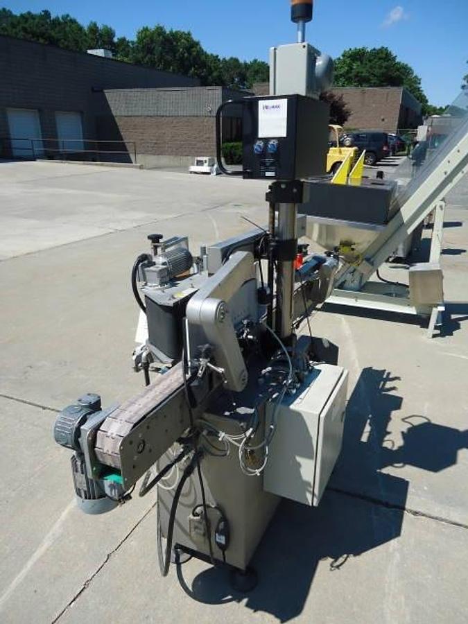 Used HARLAND “SIRIUS” AUTO SPOT/WRAP AROUND PRESSURE SENSITIVE LABELER, In. High Labels