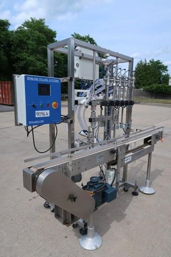 Used Inline Filling Systems SS Pneumatic Inline Gravity Filler