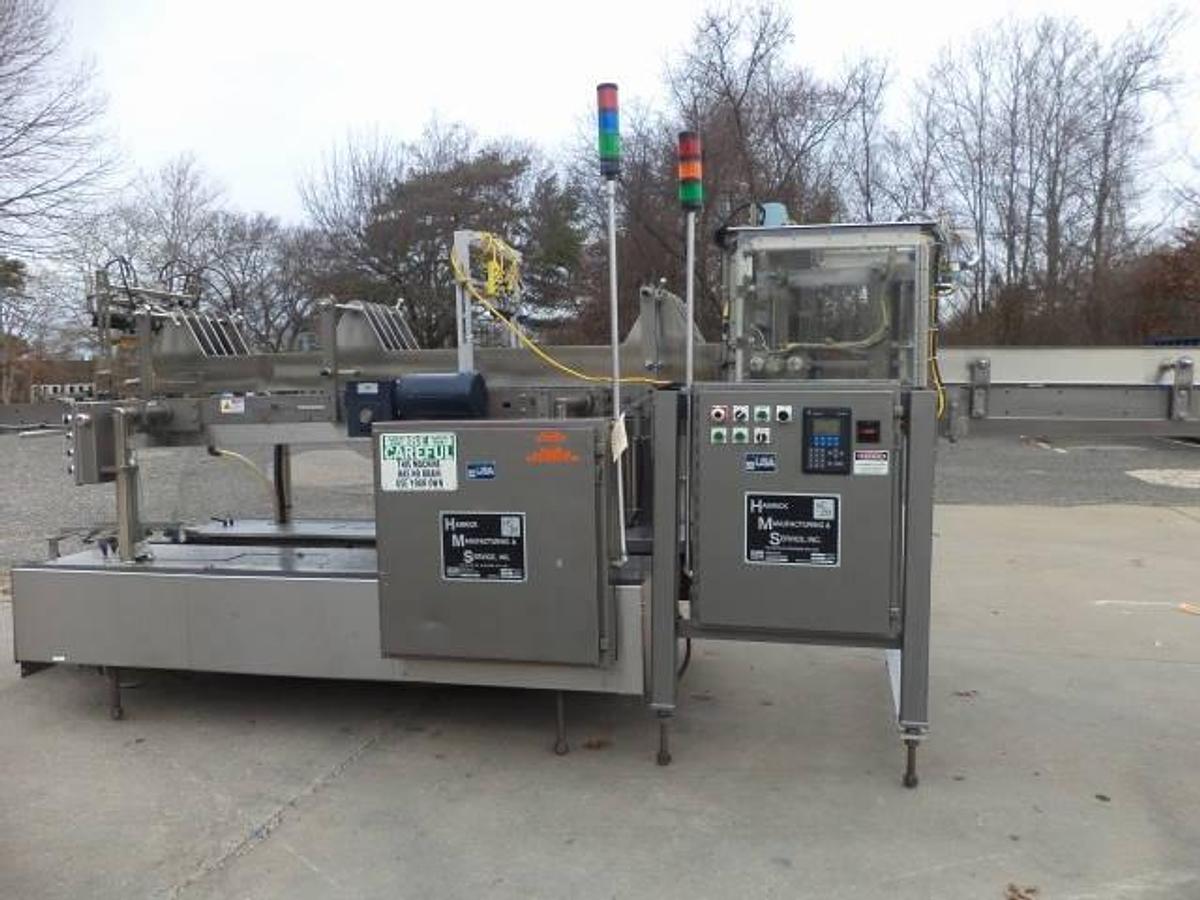 Used Hamrick Model 360 Drop Type Case Packer, Stainless Steel Cabinetry