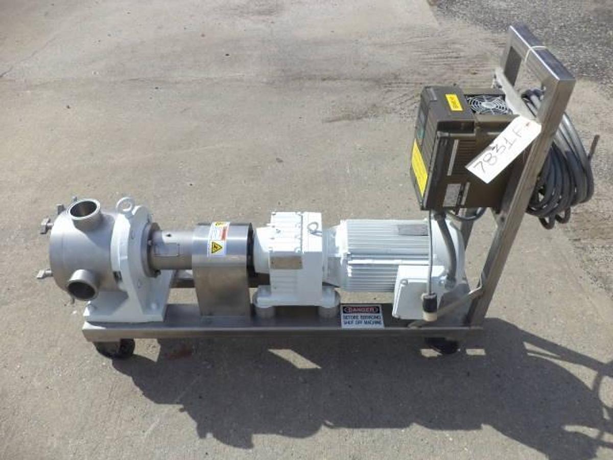 Used Sine 3 in. X 3 in. Stainless Steel Positive Displacement Pump, 7.5 HP