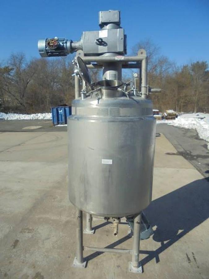 Used 600 Gallon Stainless Fabrication Triple Motion Jacketed Vacuum Kettle/Reactor