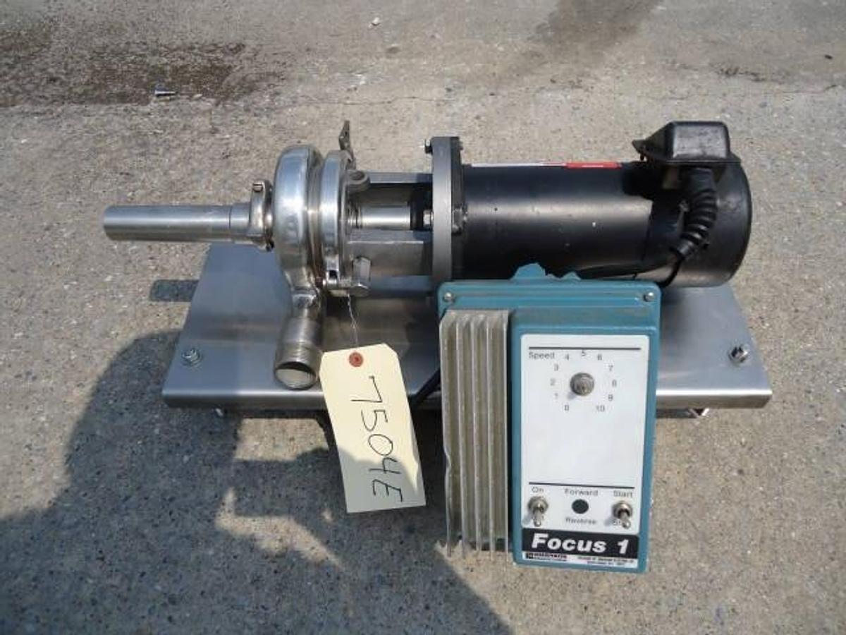Used 1-1/2 In. X 1-1/2 In. Sanitary Centrifugal Pump, Variable Speed