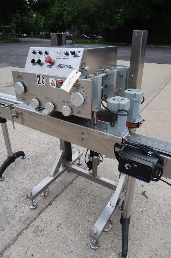 Used Accutek Six (6) Spindle Cap Portable Tightener/Retorquer, Single Phase Electrics