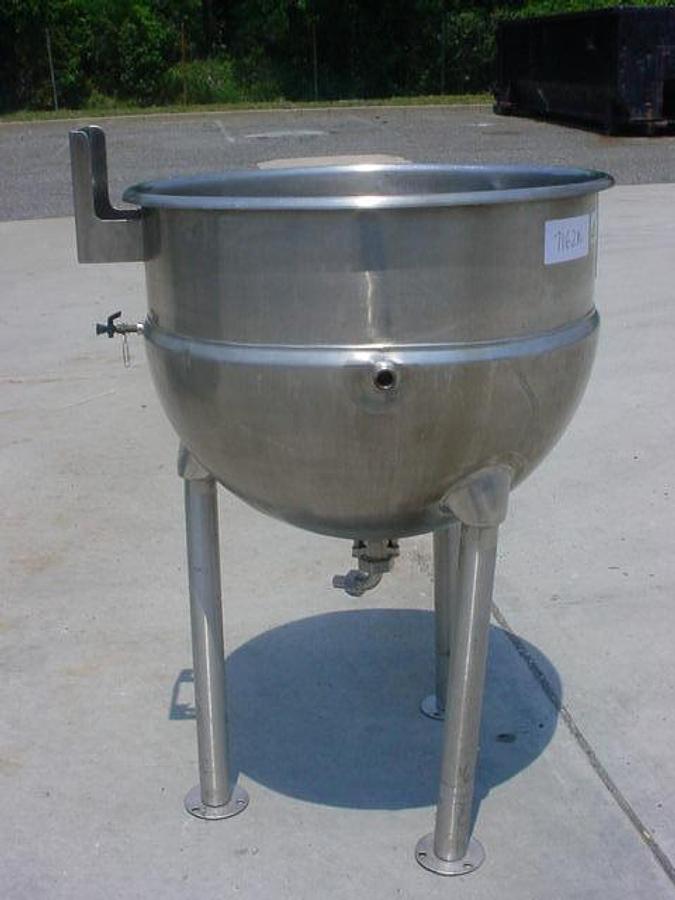 Used 50 Gallon Hamilton Ss Jacketed Kettle, 40 Psi