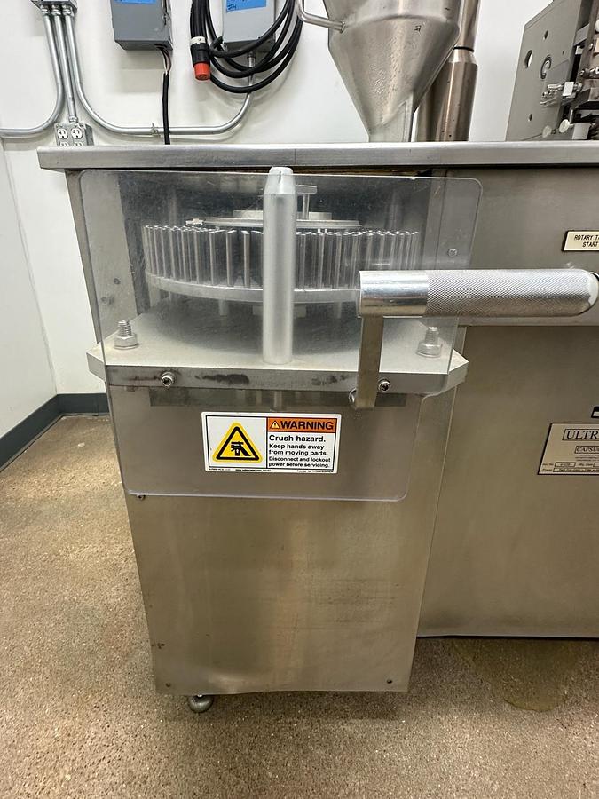 Used Capsugel Ultra 8 II Capsule Filling Machine 25,000 Capsules per hour