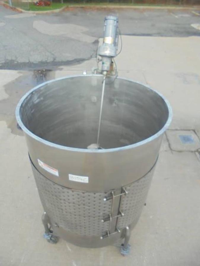 Used 500 Gal Viatec/Chem-Tek 316 SS Mix Tank, Dimple Jacketed Panels