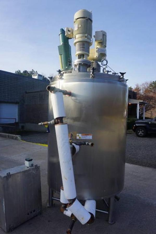 Used 375 Gal Lee Triple Motion Jacketed Vessel, 316L Stainless, 100psi jacket