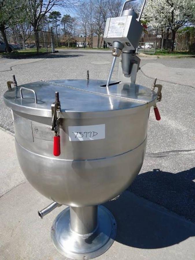 Used 60 Gallon Legion 316 Stainless Steel Jacketed Kettle With Lightnin Agitator