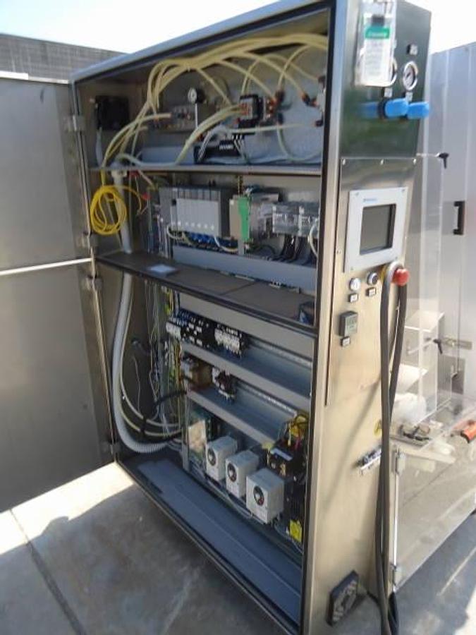Used Unipac/Romaco 160 Hot Air Plastic Tube Filling And Sealing Machine, 100 Per Minute