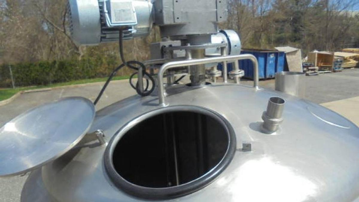 Used 1,000 Gallon Crepaco Jacketed Scraper Agitated Vessel with High Shear Mixing