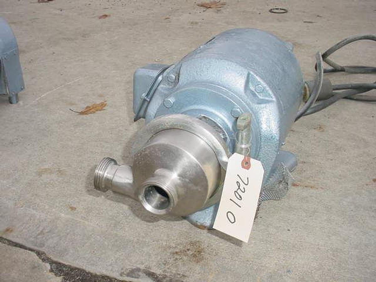 Used Stainless Steel Sanitary Centrifugal Pump, 1-1/2″ X 1-1/2″