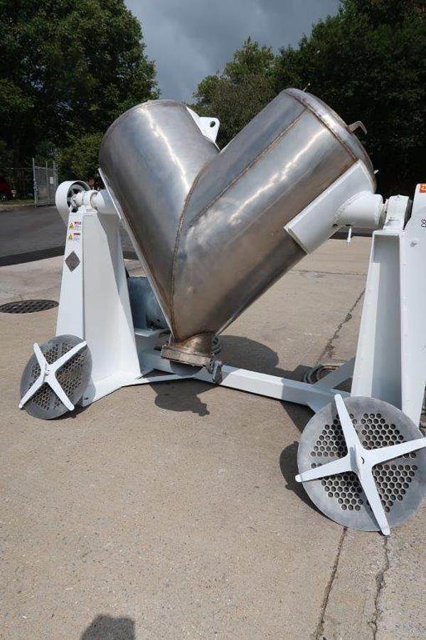 Used 10 Cu. Ft. Patterson Kelley Stainless Steel Twin Shell “V” Blender, with Intensifier Bar