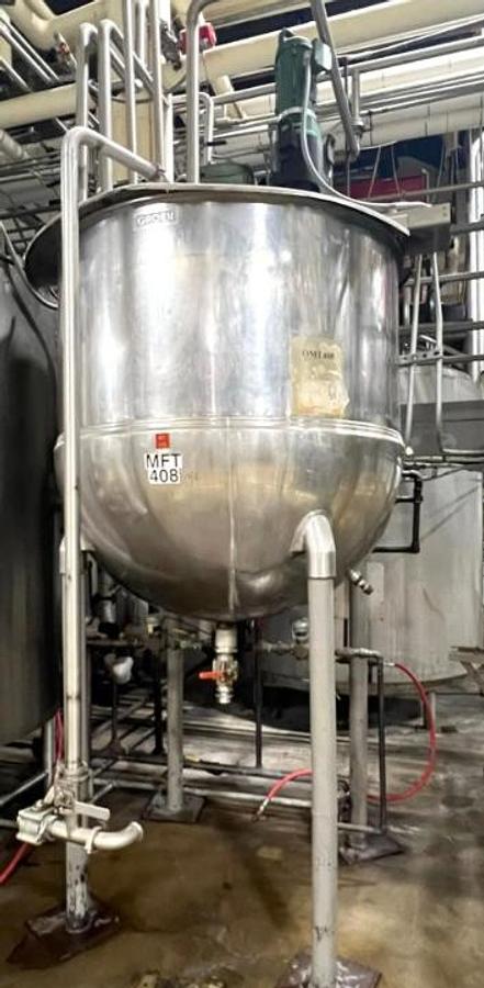 Used 600 Gallon Groen Jacketed Mix Kettle, 100 PSI