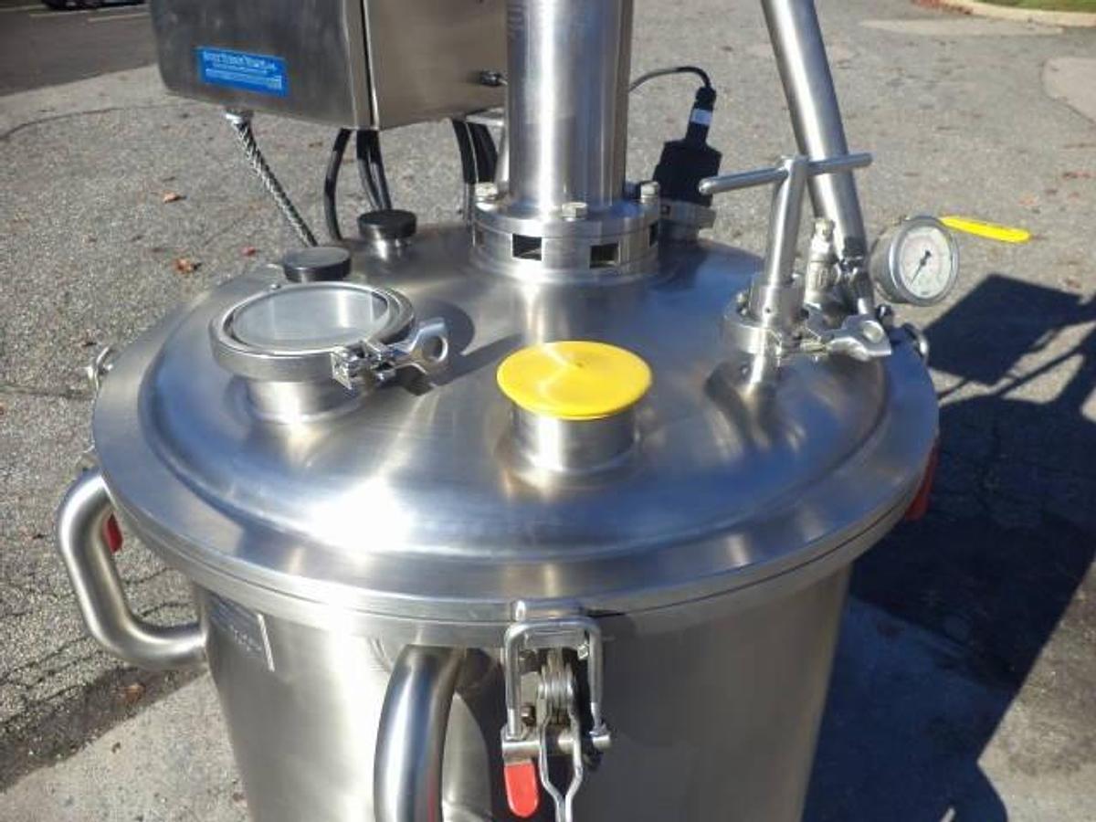Used Scott Turbon 65 Gallon Stainless Steel Tank With 10HP High Shear Mixer