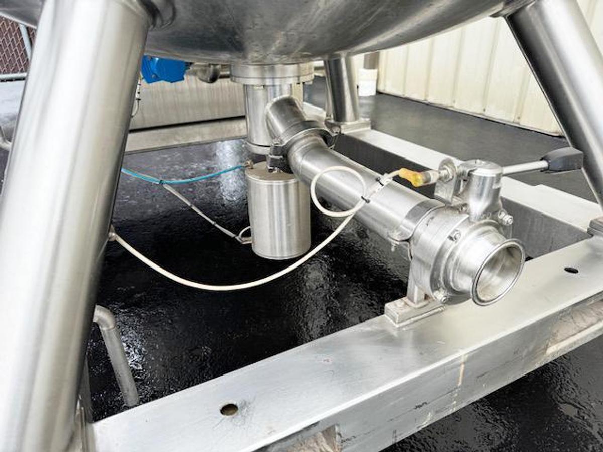 Used Ekato 1,000 Liter Vacuum Kettle/Reactor, 316L Stainless