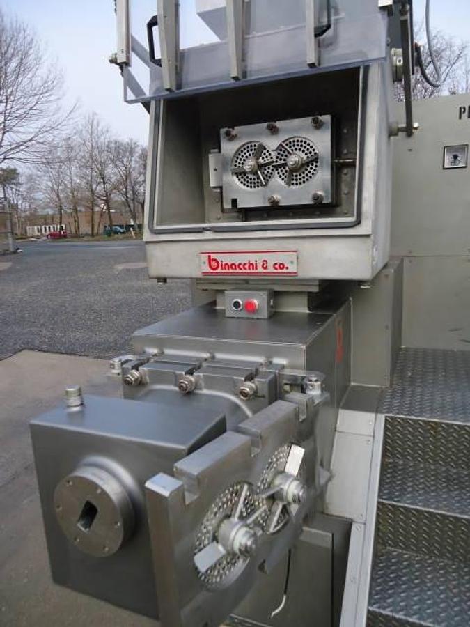Used Binacchi Dvpb160 Dual Screw Vacuum Soap Plodder, Stainless Steel