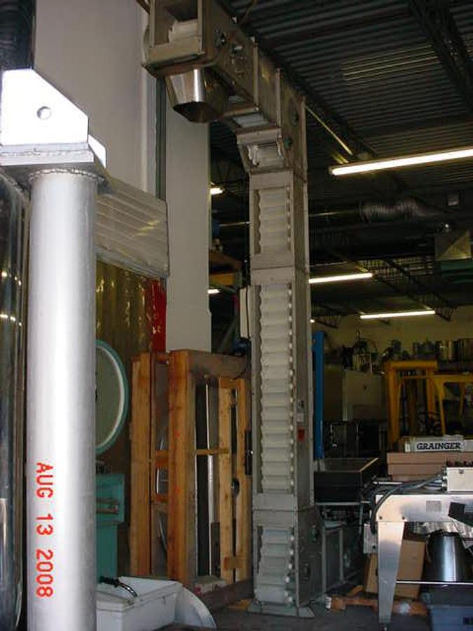 Used Stainless Bucket Elevator, 11 Ft. Discharge