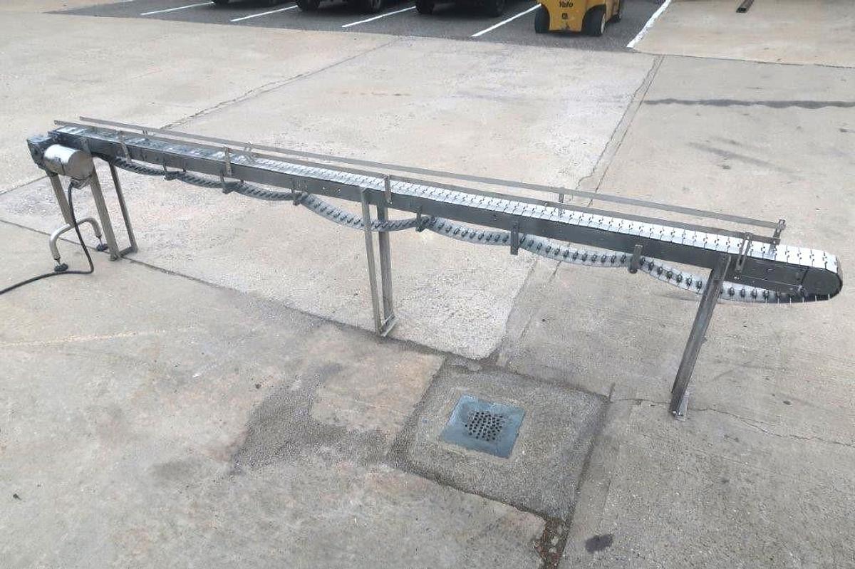 Used 4 1/2 In. X 13 Ft. Long Motorized Conveyor