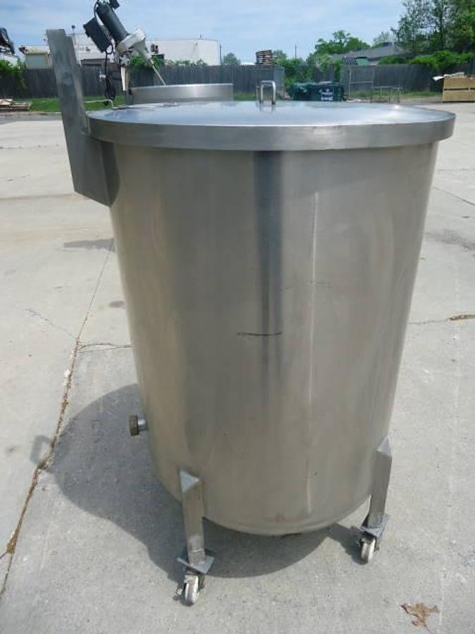 Used 125 Gallon Cream City Boiler Company Stainless Portable Tank, Jacketed Bottom