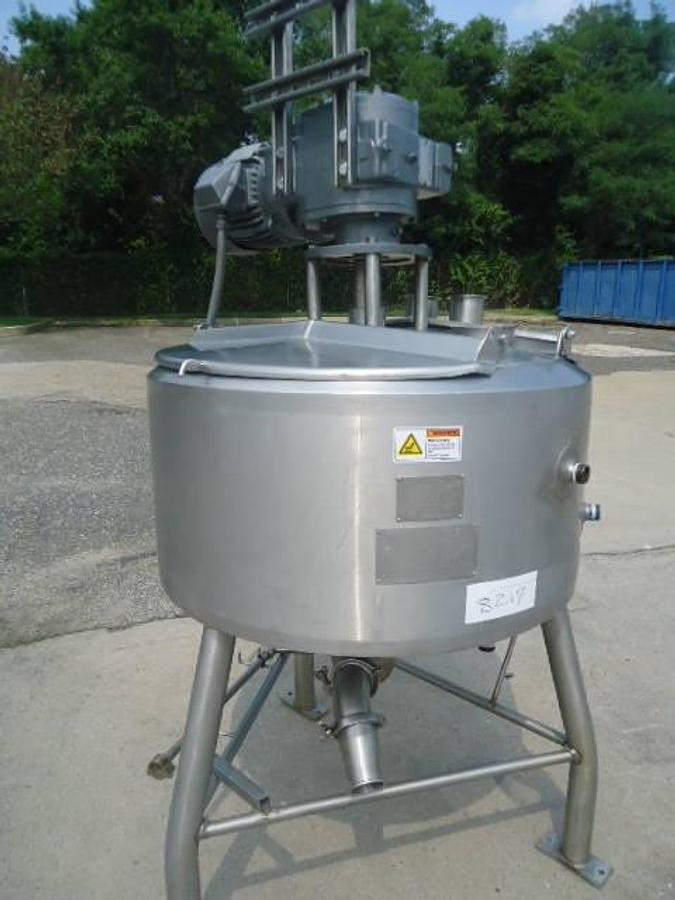 Used 50 Gal Crepaco Stainless Scraper Agitated Vessel, 100 PSIG Jacket, 3 In. outlet