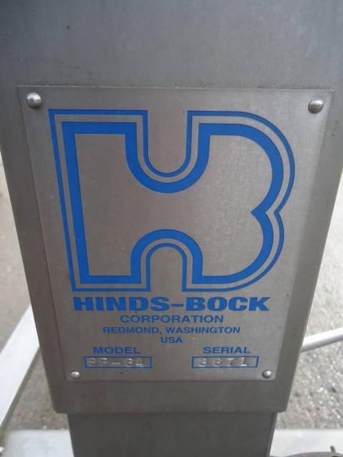 Used Hinds Bock Sp-64 Single Piston Filler, Air Operated