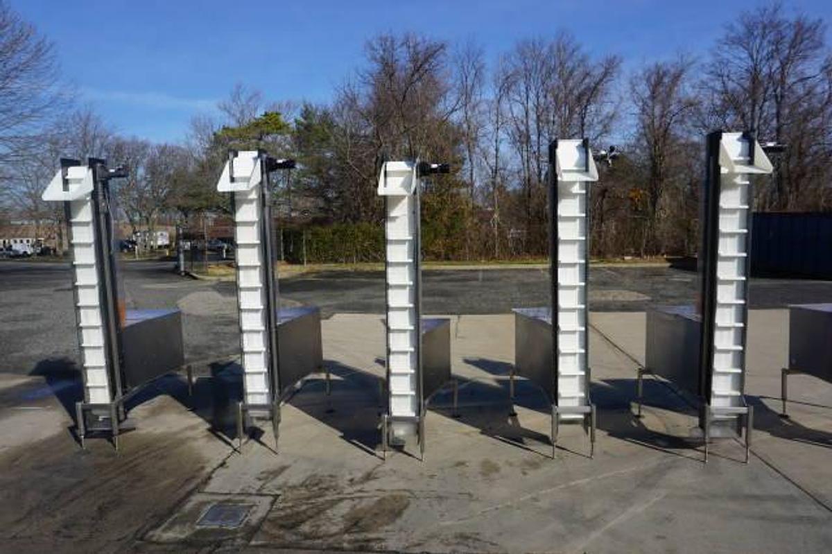 Used Omega Bottle/Cap Elevators/Feeders, 96 In. Discharge Height (5)