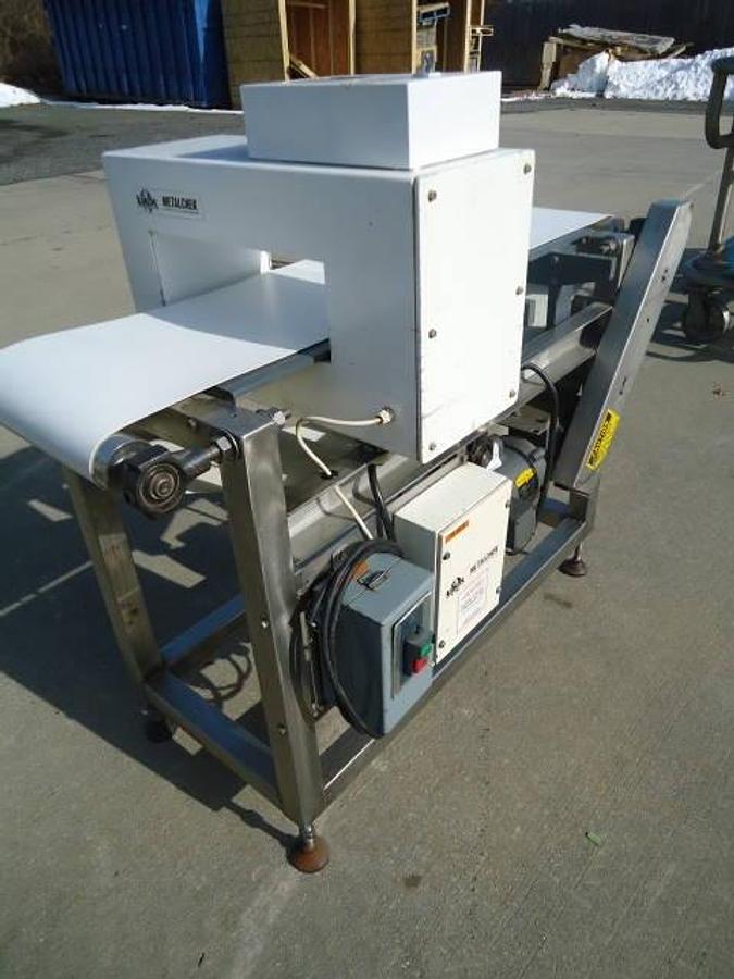 Used Lock Metal Chek Conveyorized Metal Detector, Air Reject