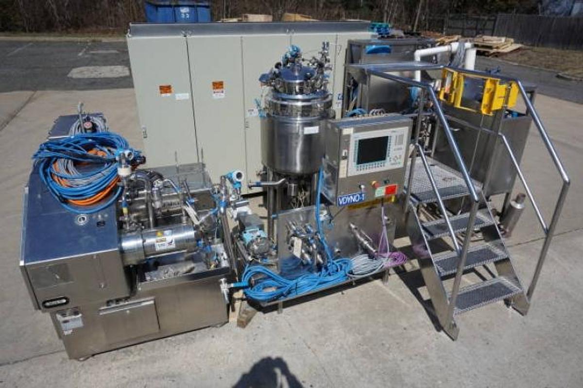 Used Krieger/Dyno-Mill Blending & Pulverizing Skid For Cosmetic Preparations