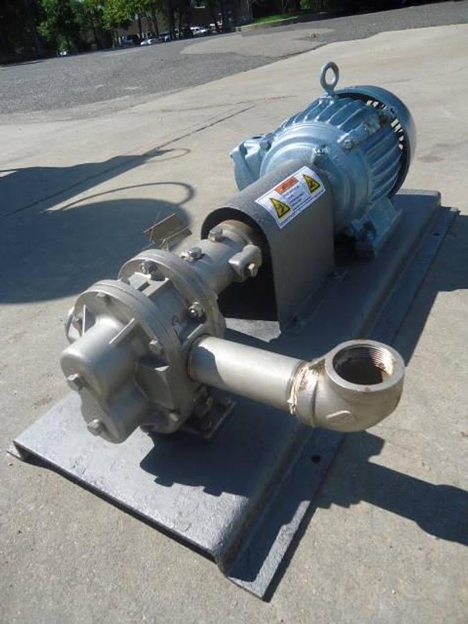 Used Eco 1-1/2 In. X 1-1/2 In. Gear Pump, 316 Stainless Steel, Explosion Proof