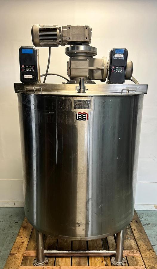 Used 1,000 Gallon Lee SS Double Motion Jacketed Kettle, 100 PSI