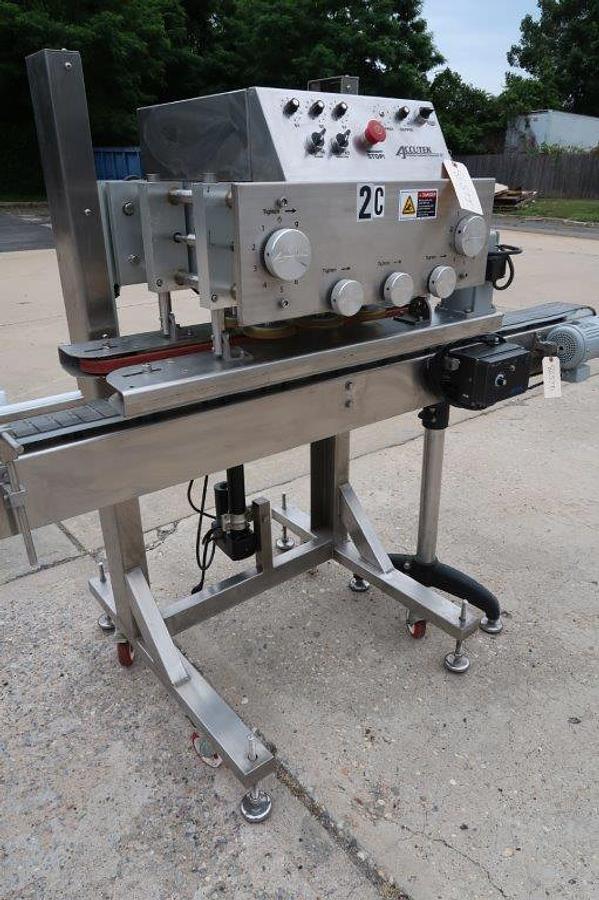 Used Accutek Six (6) Spindle Cap Portable Tightener/Retorquer, Single Phase Electrics