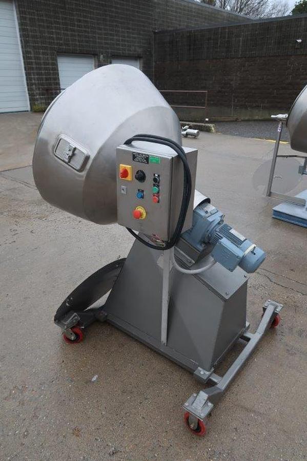 Used 42 In. Diameter Stainless Steel Coating Pan, With Interior Pins