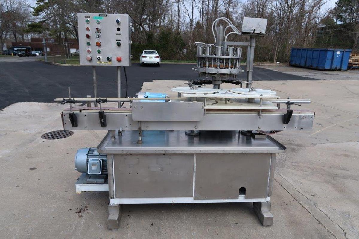 Used Pacific 12 Head Rotary Positive Displacement Filling Machine, Food Use