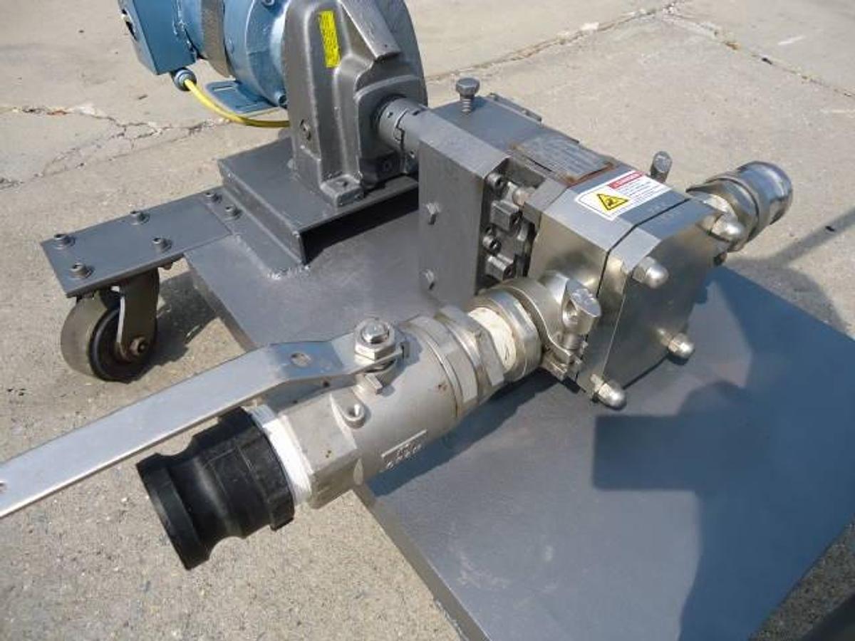 Used Albin 1.5 inch x 1.5 inch positive displacement gear pump, single phase