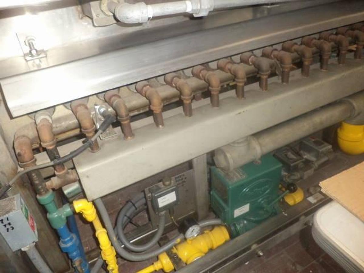 Used Stein Series II Stainless Continuous Gas Fired Fryer, 20 inch wide belt
