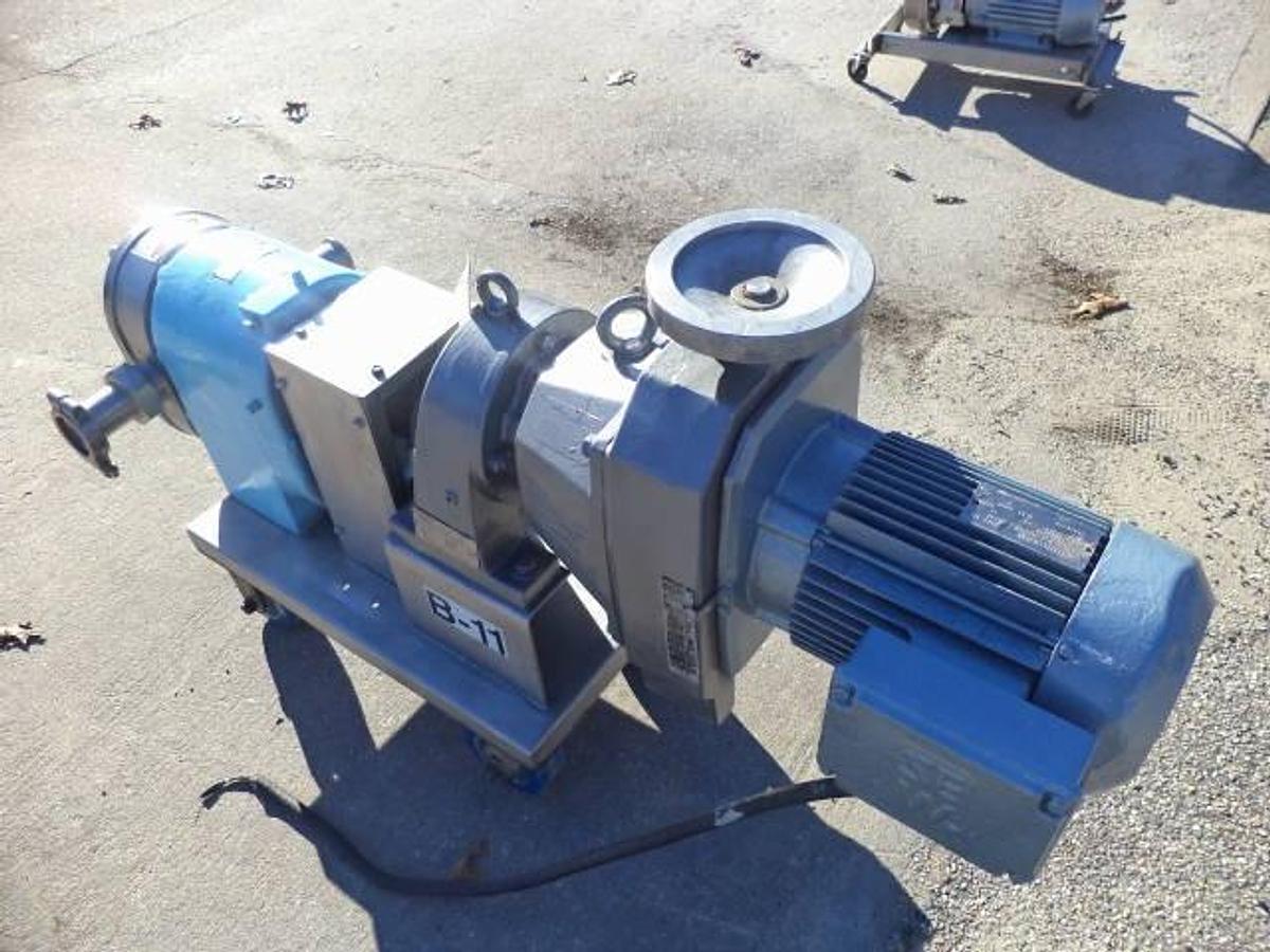 Used Tri-Clover PR60 2 In. X 2 In. Positive Displacement Pump, Variable Speed