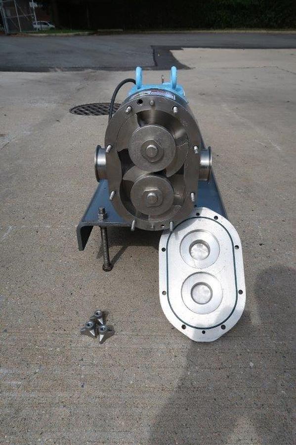 Used Waukesha 130 Stainless Positive Displacement Pump, 5 HP Motor