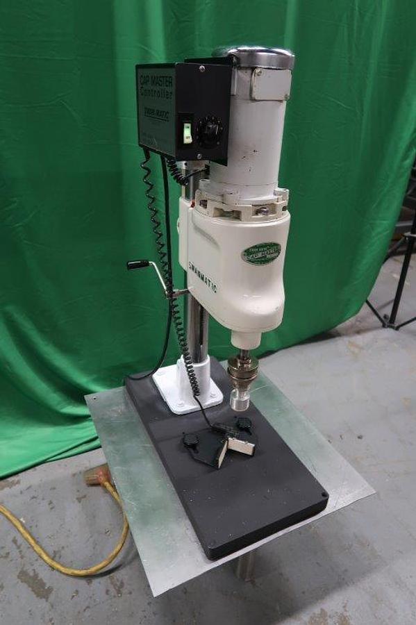 Used Swanmatic C300 Tabletop Semi-Automatic Capper, Single Phase Electric