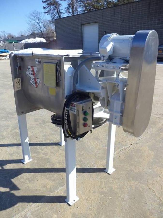 Used 10 cu. ft. Marion stainless steel paddle mixer, center bottom discharge