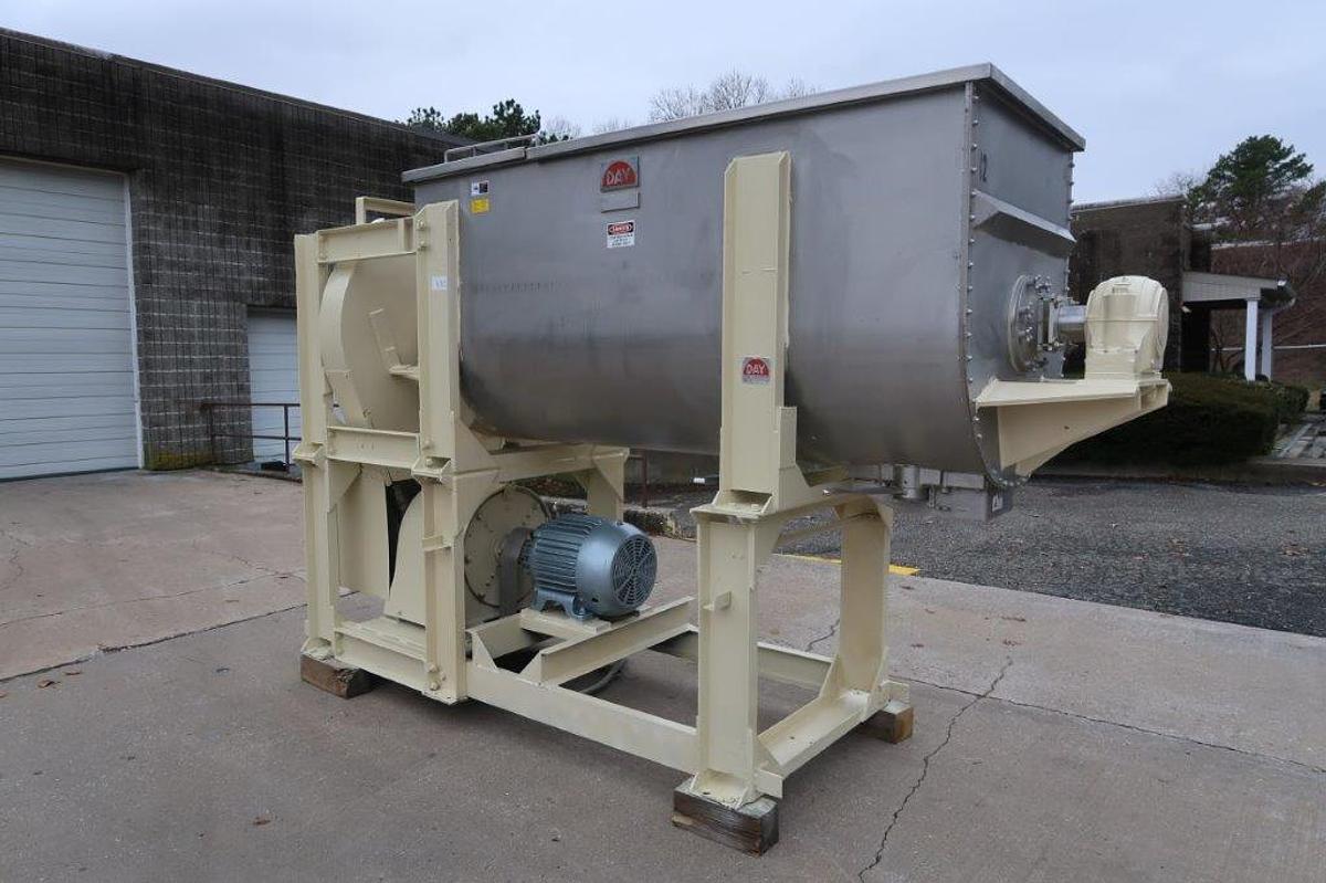 Used 80 Cu. Ft. Day Stainless Heavy Duty Double Ribbon Blender, 40 HP