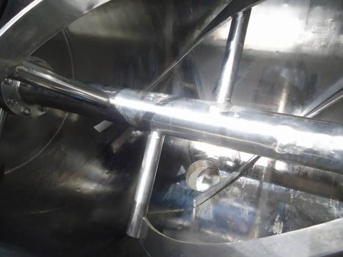Used 40 Cu.ft. Toronto Coppersmithing Stainless Steel Double Ribbon Blender, 80 Psi Jacket