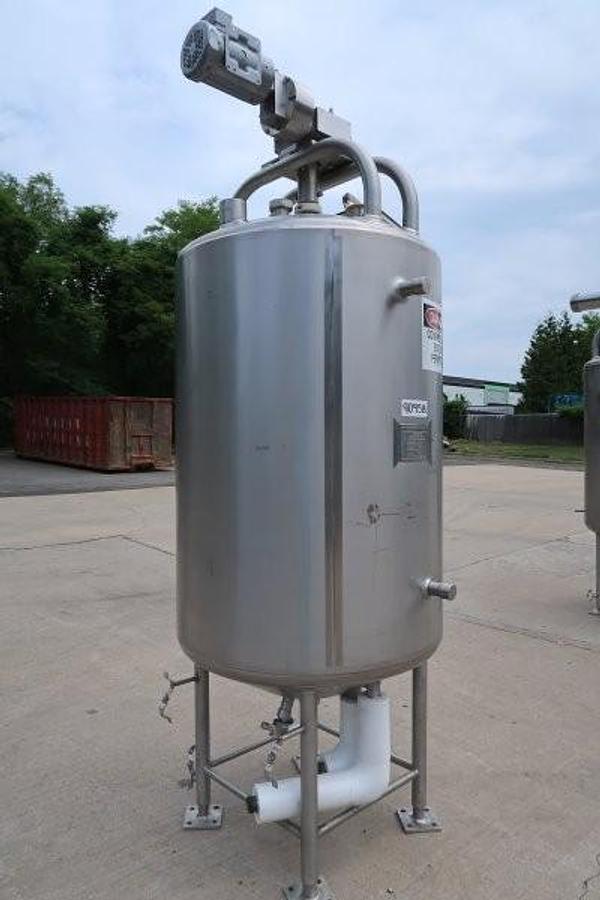 Used Feldmeier 200 Gallon Stainless Steel Jacketed Mix Tank
