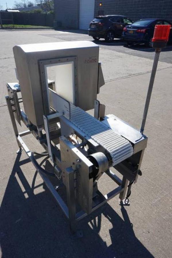 Used Safeline 8 In. Wide x 12 In. High SS Conveyorized Metal Detector