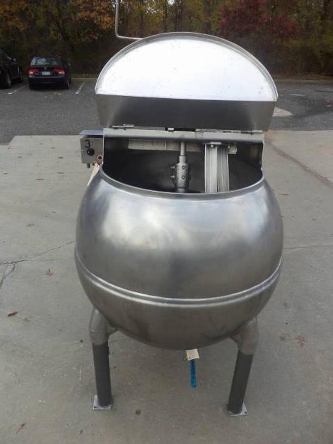 Used 200 Gallon Groen INA Spherical Scraper Agitated Kettle, 100 PSI Jacket