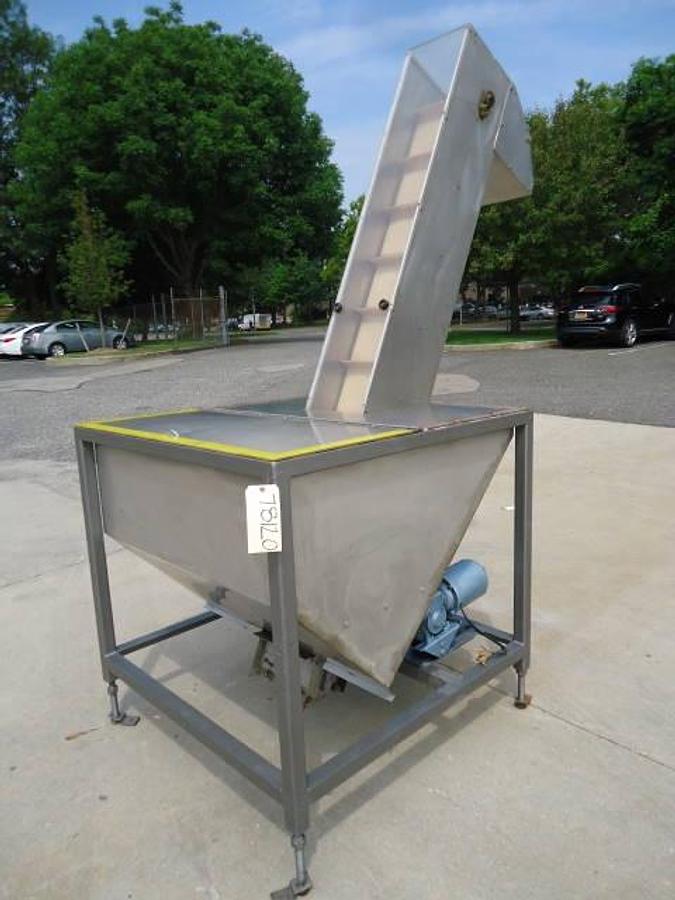 Used Omega 12 In. Wide Inclined Cleated Belt Feeder/Conveyor